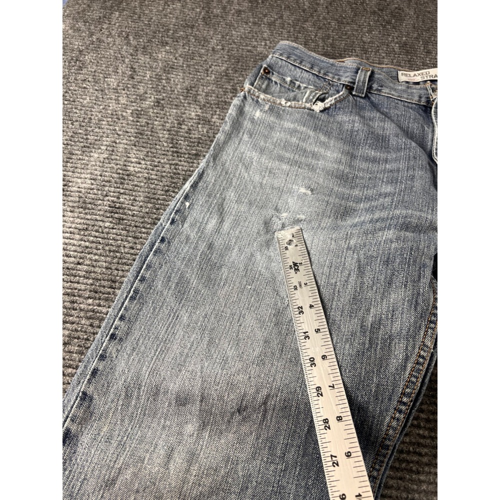 Levi's 559 Relaxed Straight Jeans Mens 36x32 Distressed Light Wash Denim Y2K - Picture 16 of 16